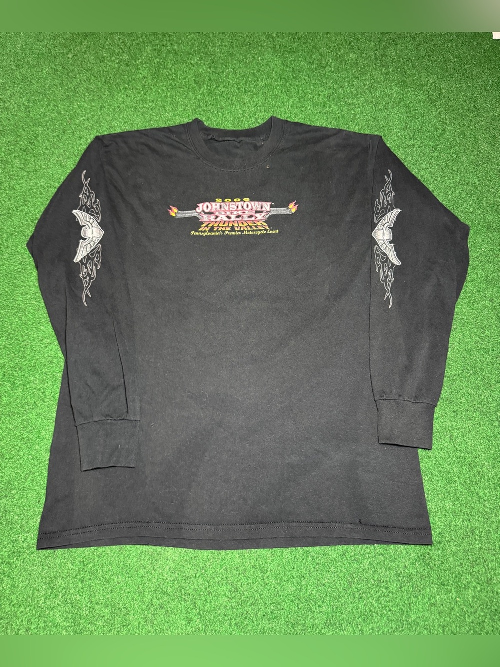 Thunder In The Valley Biker Rally Johnstown Y2K Long Sleeve T Shirt Y2K Vintage